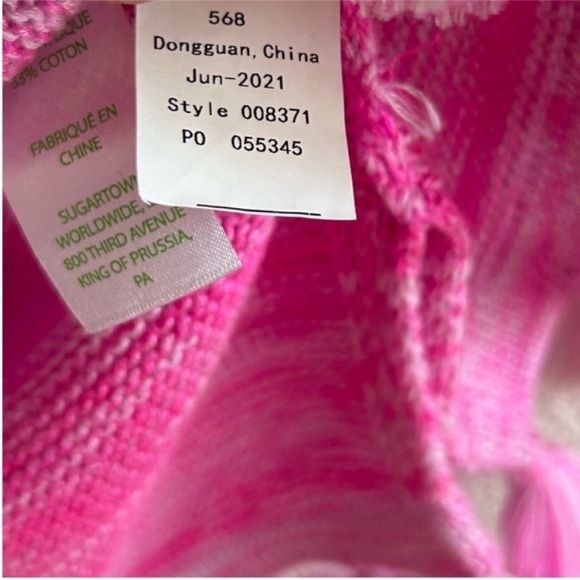 Lilly Pulitzer Jody Relaxed Shoulder Tassel Sweater Pink - Picture 7 of 8